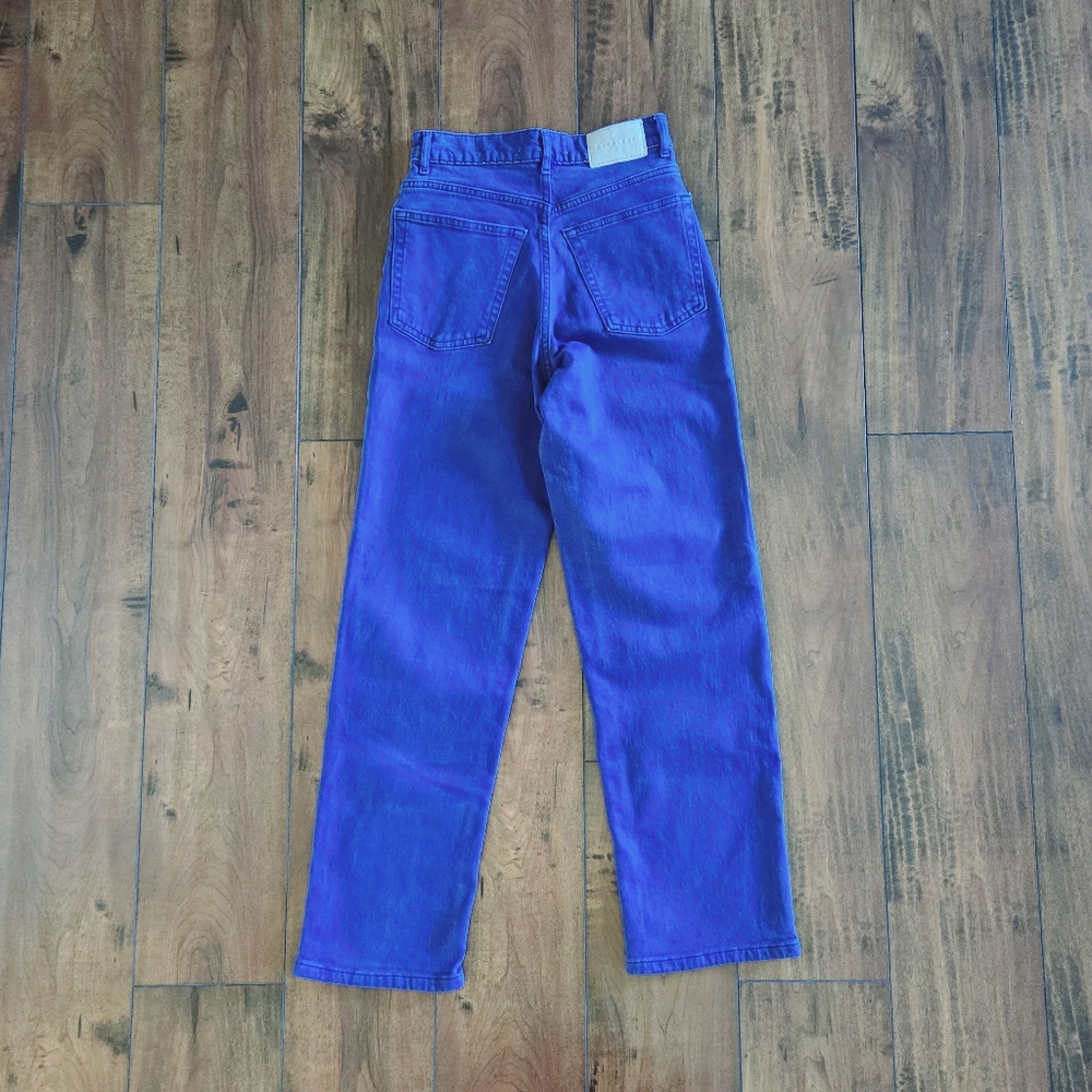 Everlane The Way High Rise Jeans Women's Straight Leg Cropped Ankle Cotton Sz 24 - Picture 5 of 9